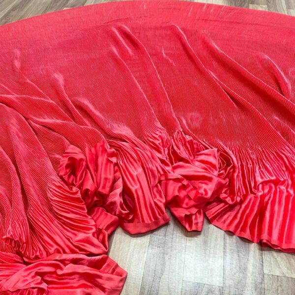 Pure Soft Silk Saree With Heavy Crush - Image 8