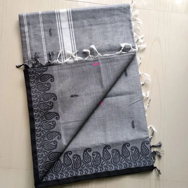 Cotton Handloom Saree With Putta Work