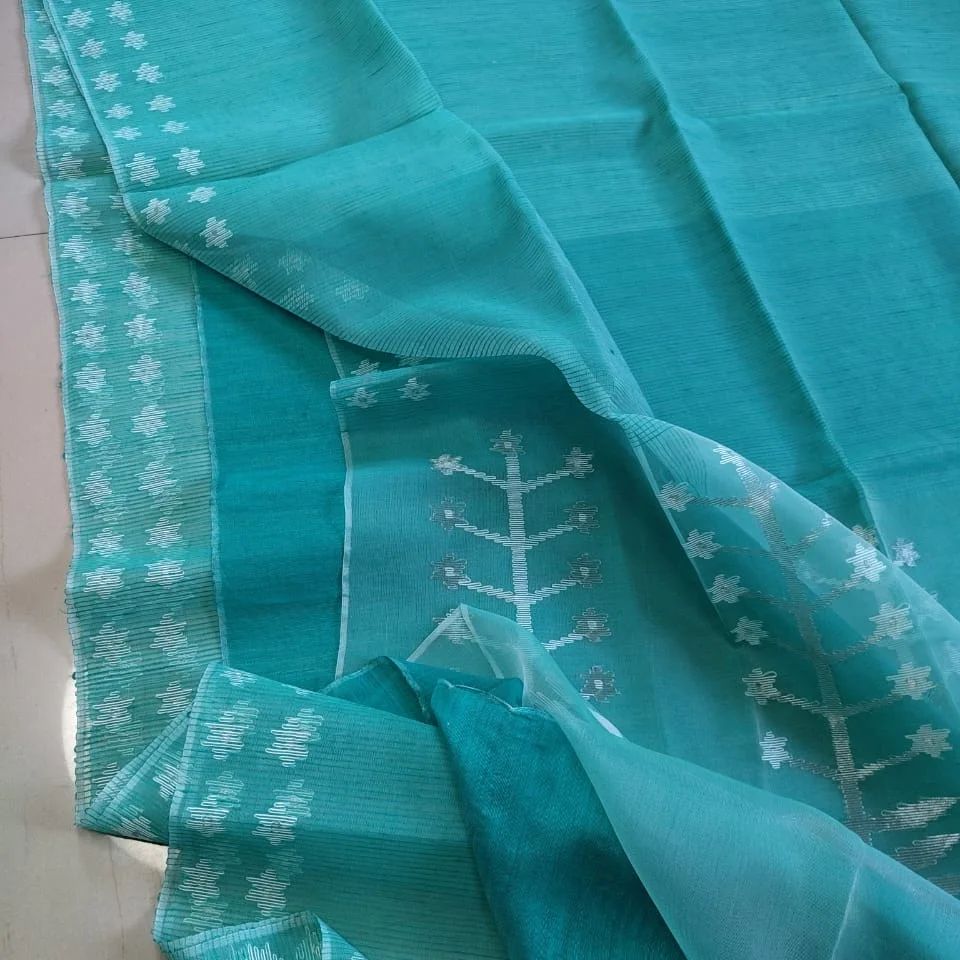Buy Pure Resam Matka Muslin Jamdani Saree With Blouse Piece Handwoven Soft Matka  Muslin Sarees Multicolored Matka Muslin Silk Sari on Sale Online in India -  Etsy